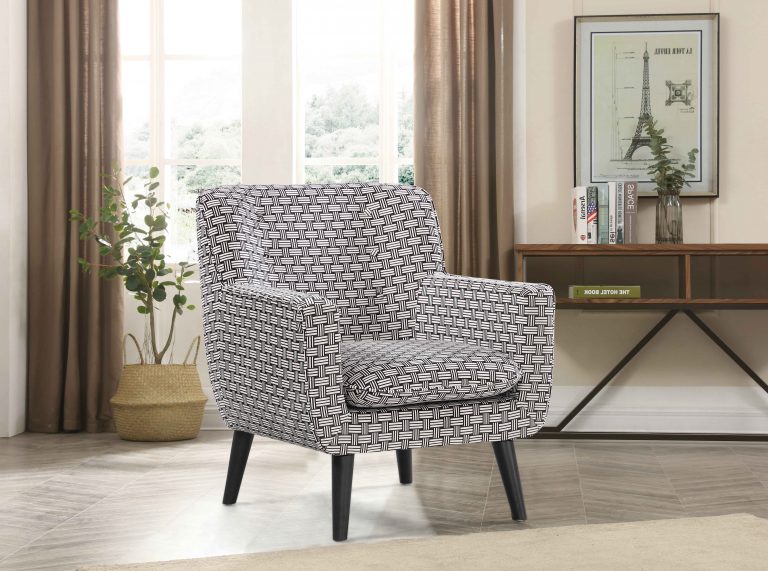 Georgia Chair Upholstered in Monochrome Fabric